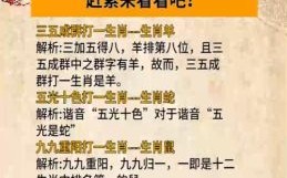 无声生肖是什么？无声无息的生肖谜语