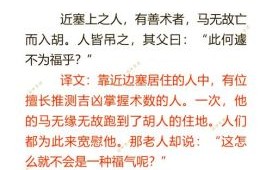 塞翁失马是什么生肖？塞翁失马打一准确动物