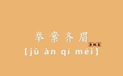 举案齐眉是什么生肖？举案齐眉打一准确动物