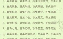 一年四季是什么生肖？一年四季打一生肖正确答案