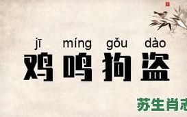 鸡呜狗盗是什么生肖？鸡鸣狗盗打一准确动物