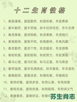 一年四季是什么生肖？一年四季打一生肖正确答案