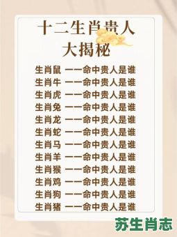 贵人是什么生肖？十二生肖哪个称为贵人