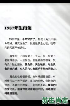 1987年是什么生肖？1987年属兔的最佳配偶