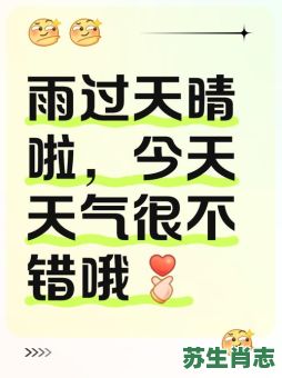 雨过天晴是什么生肖？有一种心情叫雨过天晴