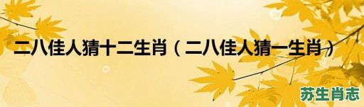 佳人指的是什么生肖？佳人是男肖还是女肖