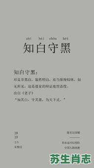 知白守黑是什么生肖？知白守黑的近义词