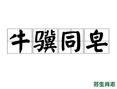 牛骥同皂是什么生肖？牛骥同皂下一句