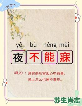 夜不能寐是什么生肖？半夜三更打一个生肖