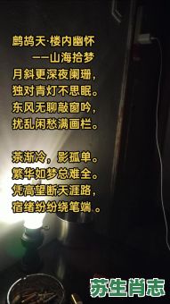 推窗云淡寂静夜是什么生肖？月照灯静打一生肖