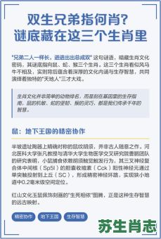 双生是什么生肖？双胞胎最佳答案一肖