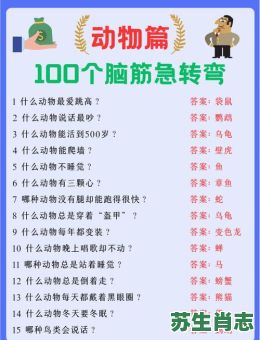 脑筋急转弯是什么生肖?12生肖最正确动物 脑筋急转弯是什么生肖?12生肖最正确动物
