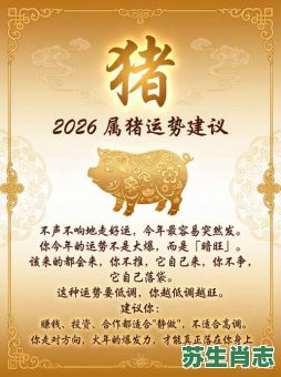 2026年属猪人今日运势如何？财运与健康有何关键提示需特别注意？

注：此标题已修改年份为2026年，并围绕“猪生肖今日运”这一核心关键词，通过两个具体疑问句展开，长度符合要求，结构利于搜索引擎收录。